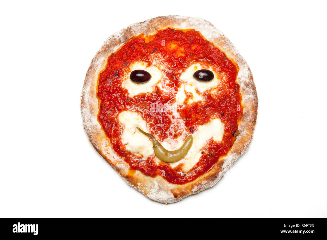 Smiley auf einer pizza hires stock photography and images Alamy