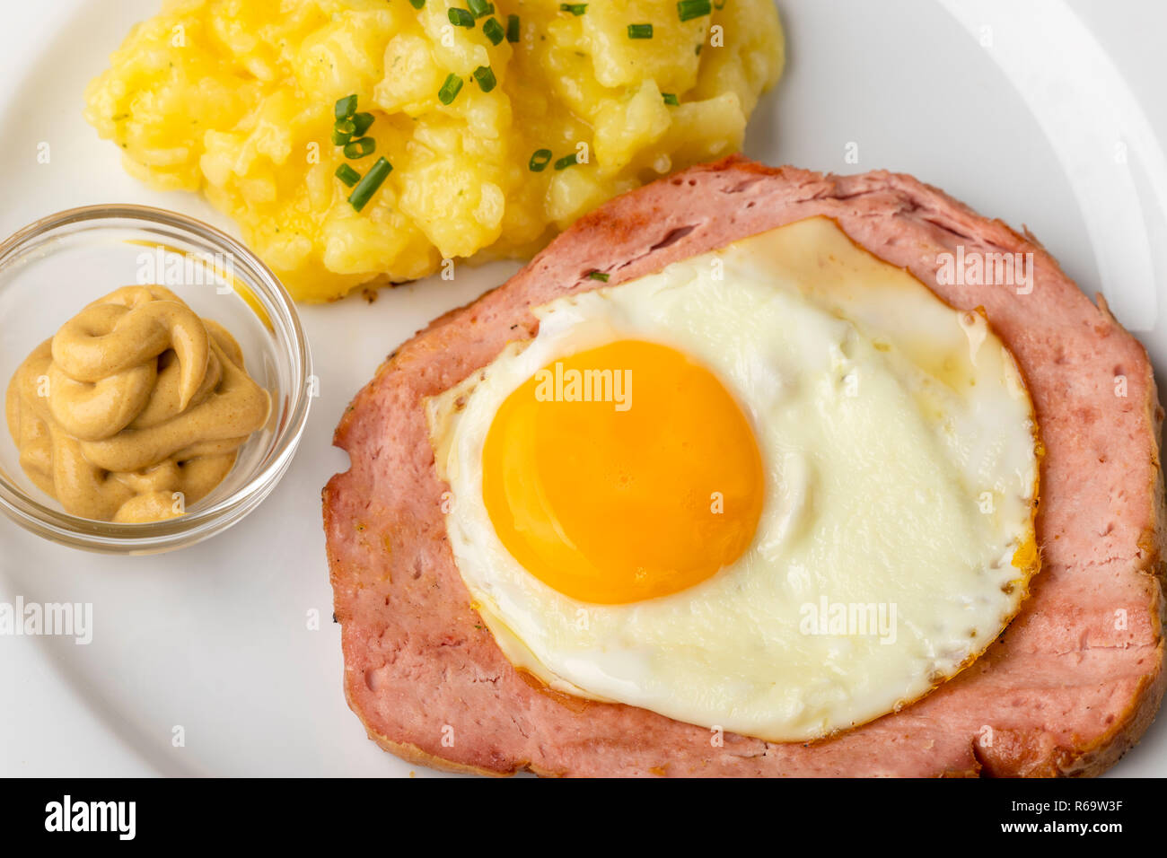 Meatloaf And Egg Stock Photo