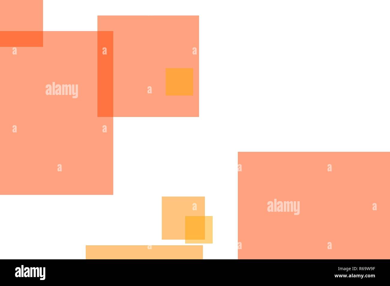 Abstract orange squares illustration background Stock Photo - Alamy