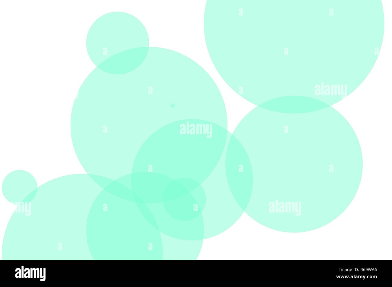 Abstract green circles illustration background Stock Photo - Alamy