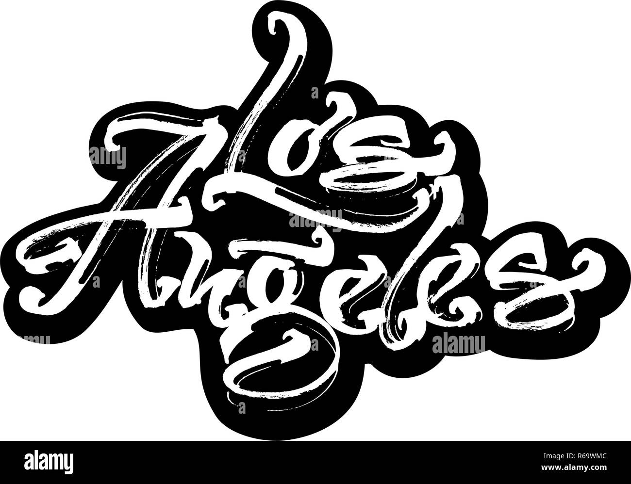Los Angeles. Sticker. Modern Calligraphy Hand Lettering for Silk Screen  Printing Stock Vector Image & Art - Alamy