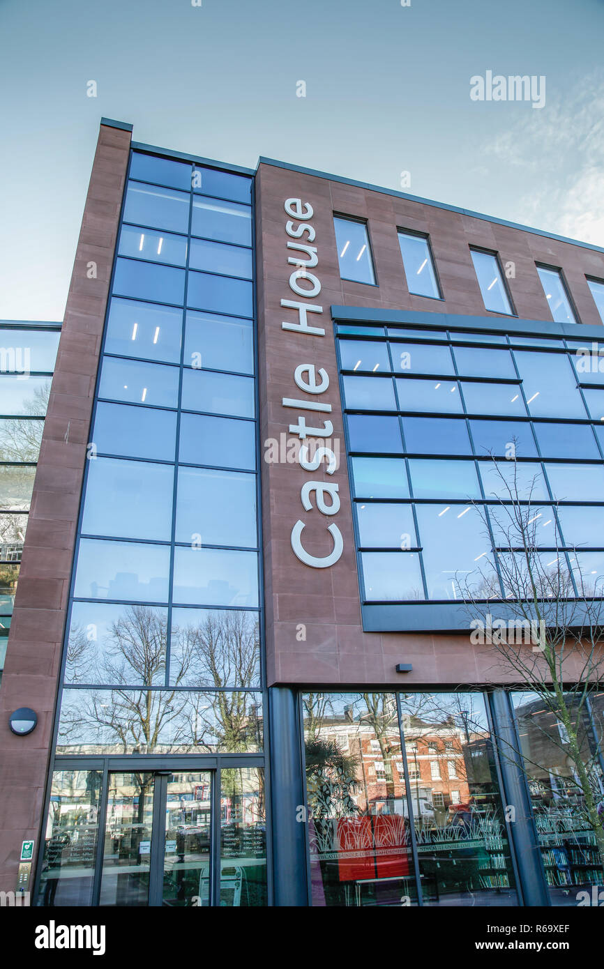 Main administration under construction hires stock photography and