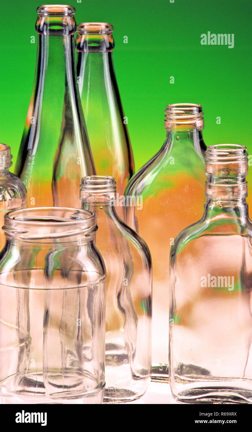 Glass bottles Stock Photo
