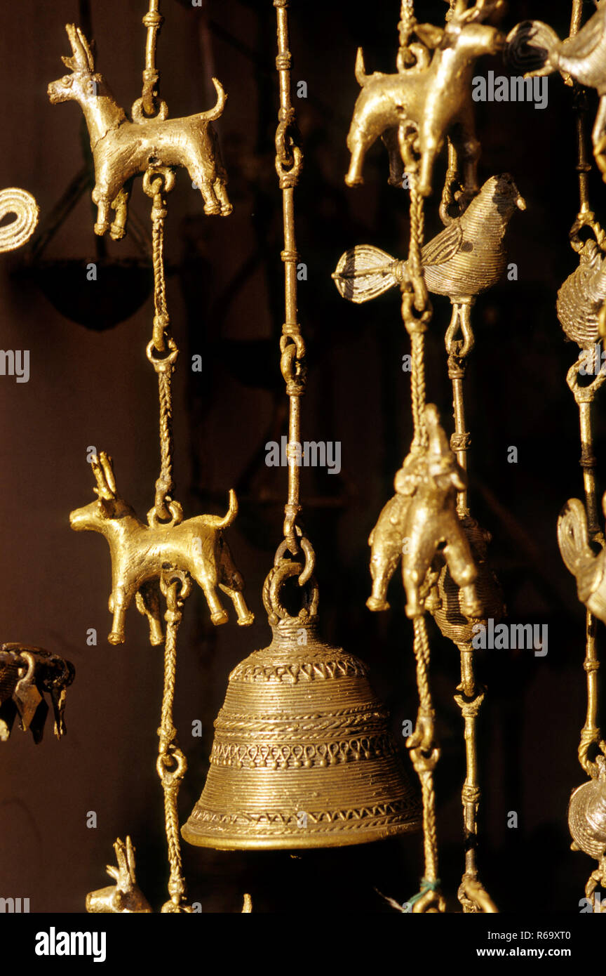 Brass metal handicraft, India, Asia Stock Photo Alamy