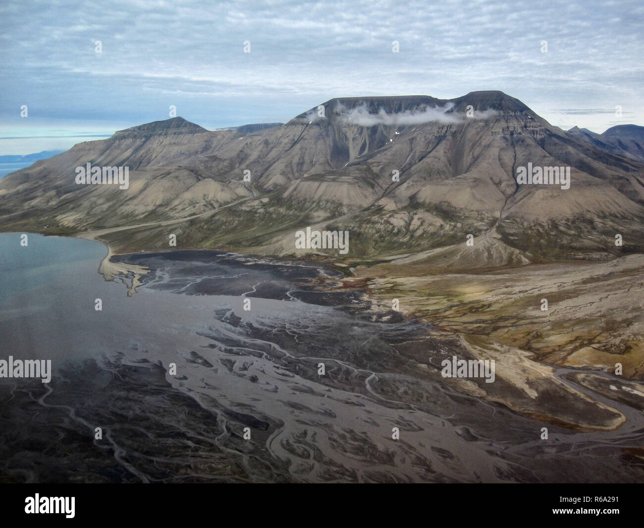 Svalbard, Aerial View Stock Photo
