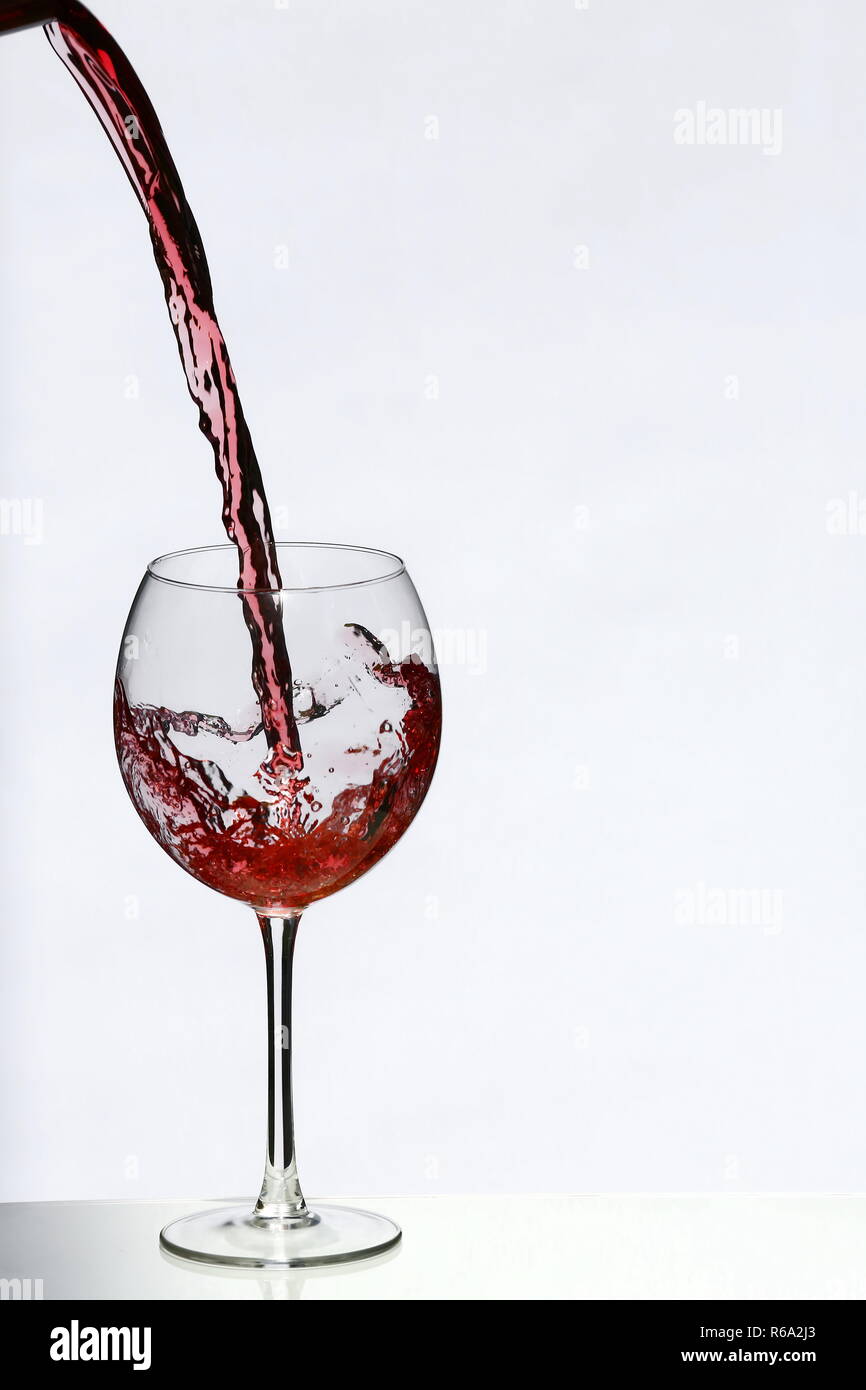 Red Wine In Glass Stock Photo