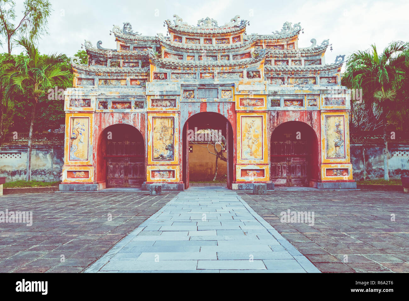 Imperial Royal Palace of Nguyen dynasty in Hue, Vietnam. Unesco World Heritage Site. Stock Photo