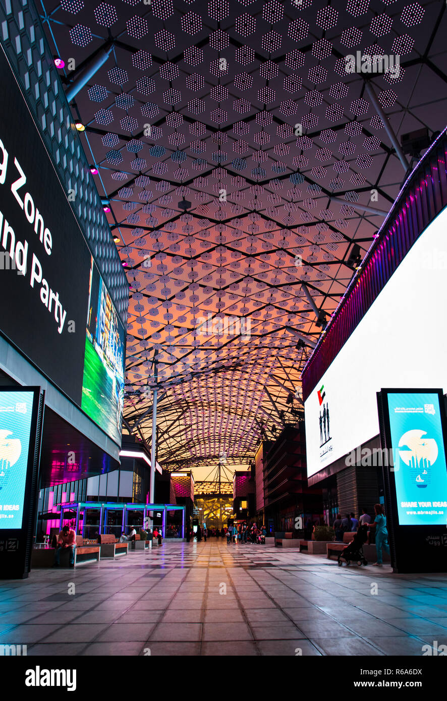 Dubai, United Arab Emirates November 30, 2018 Dubai City Walk at