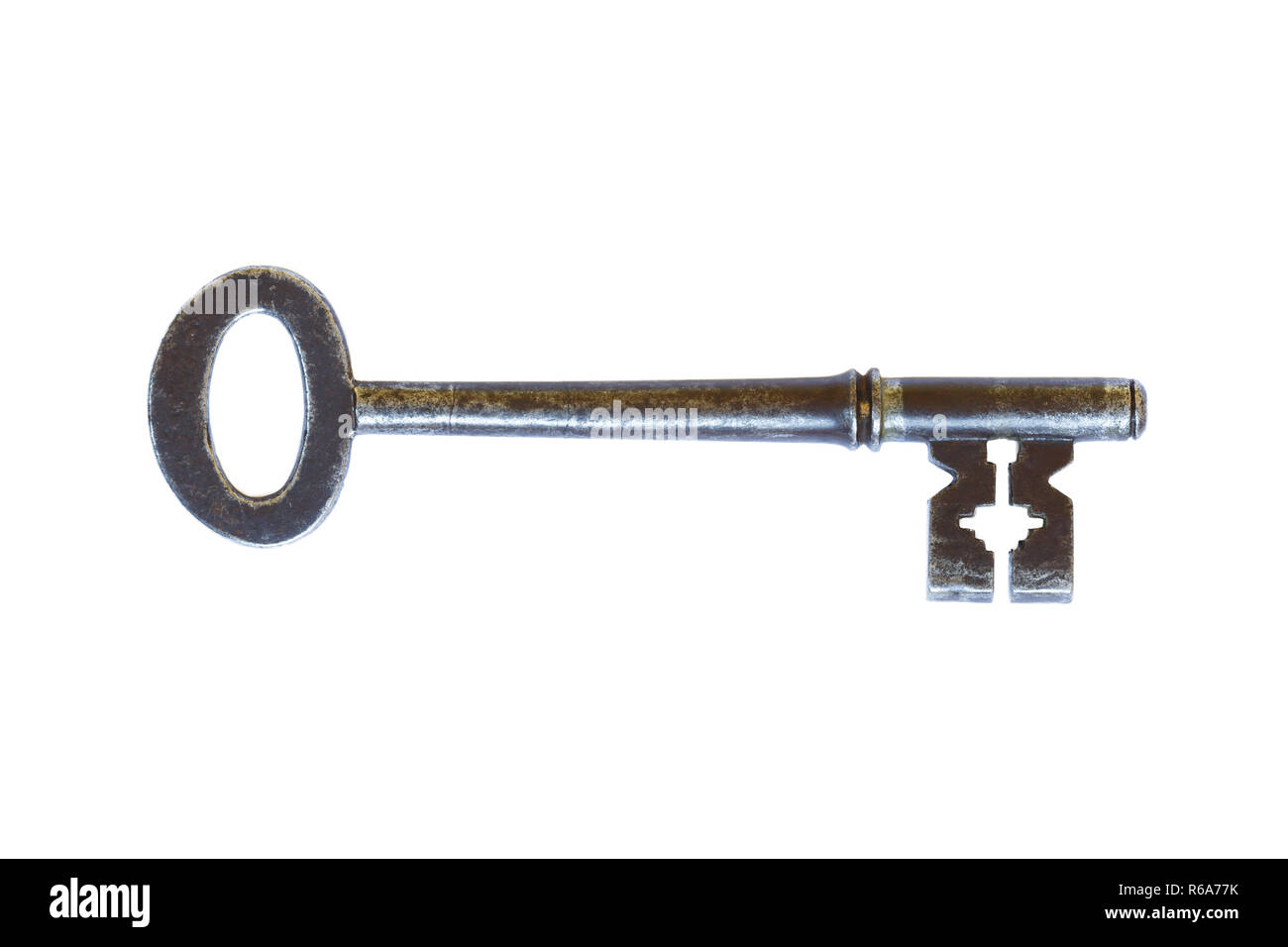 Old vintage key isolated on a white background with clipping path Stock ...