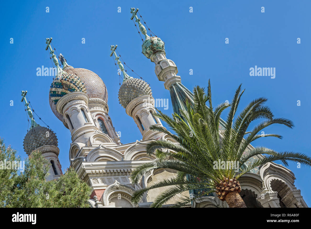 The Onion Dome Church Of San Basilio Is Reminiscent Of The Many Wealthy Russians Who Have Enjoyed Here The Mild Mediterranean Climate In Stately Villa Stock Photo