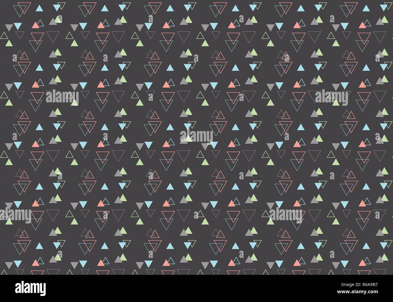 Triangles colorful vector pattern on a dark gray background Stock Vector