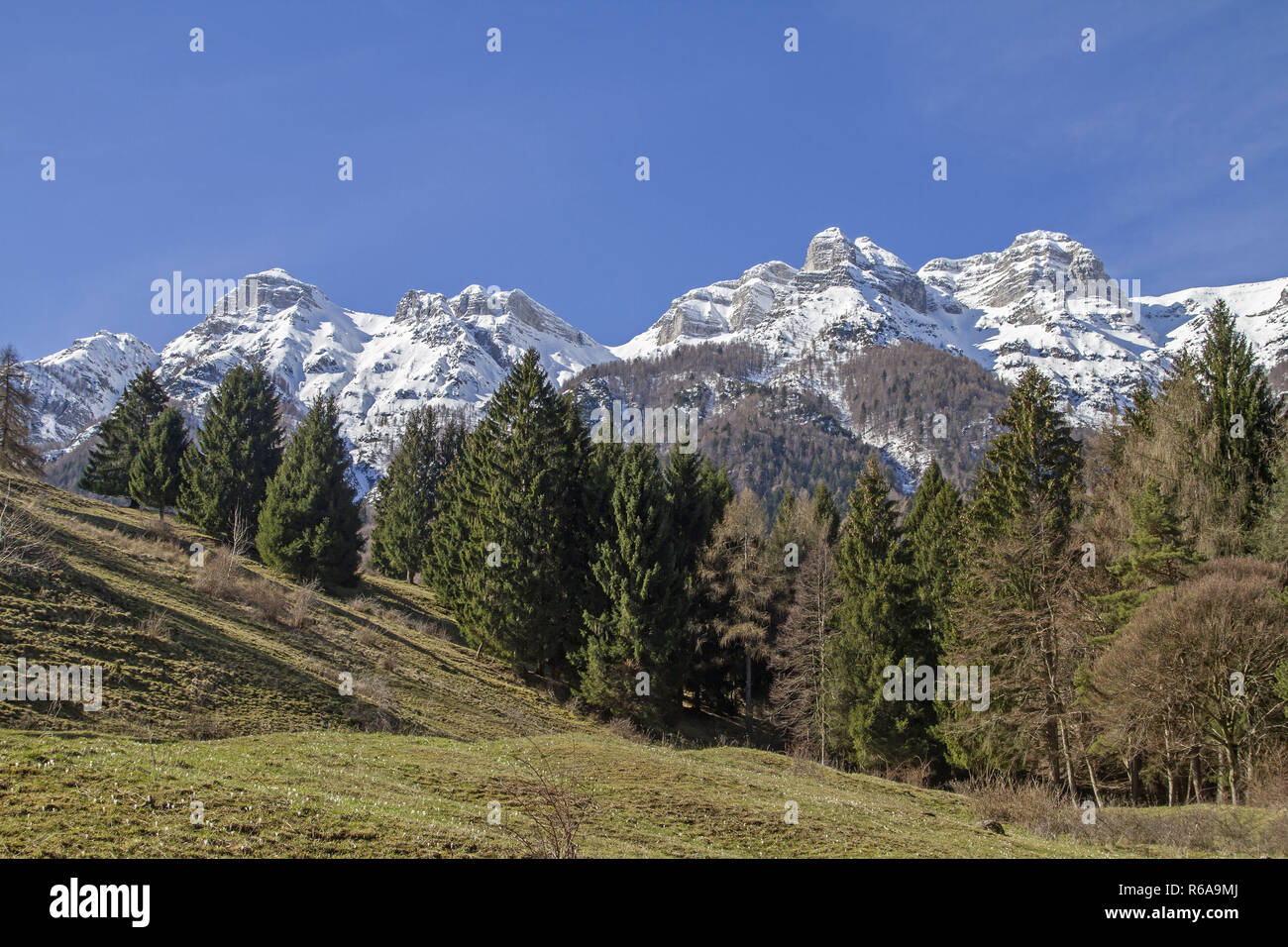 The Vigolana Mountains Are A Group Of Mountains In Trentino With Peaks That Rise To Almost 2200 M And Belong To The Vicentine Alps Stock Photo
