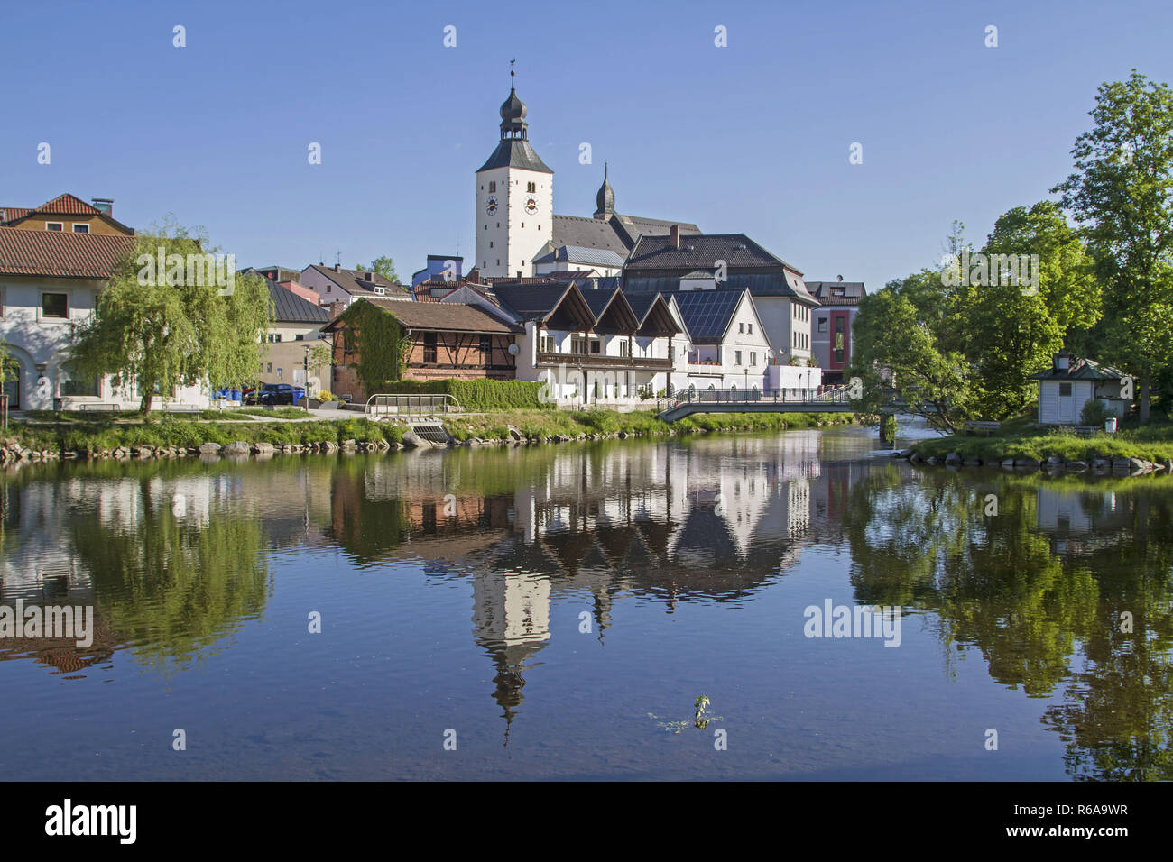 The County Town Of Regen Is Idyllically Located On The Banks Of The River Of The Same Name In The Administrative District Of Lower Bavaria Stock Photo