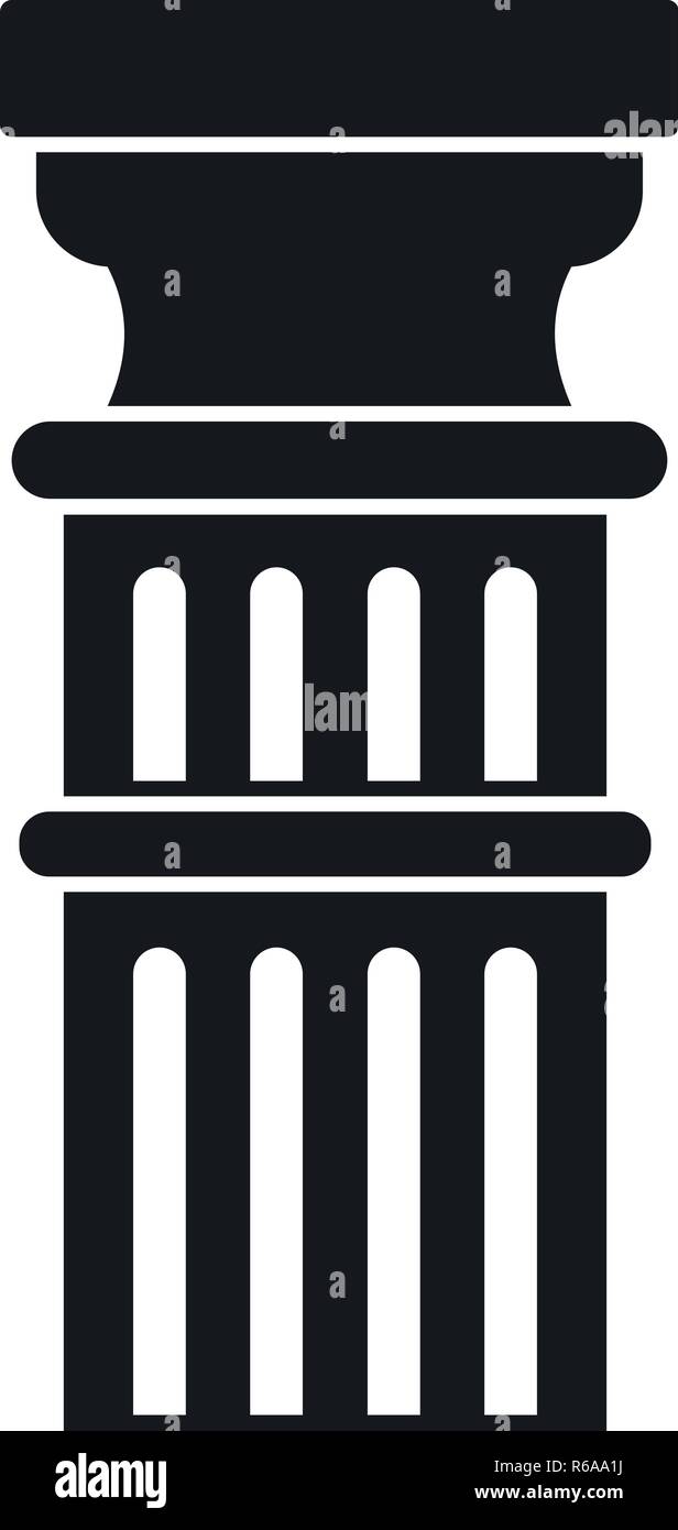 Greek pillar icon. Simple illustration of greek pillar vector icon for