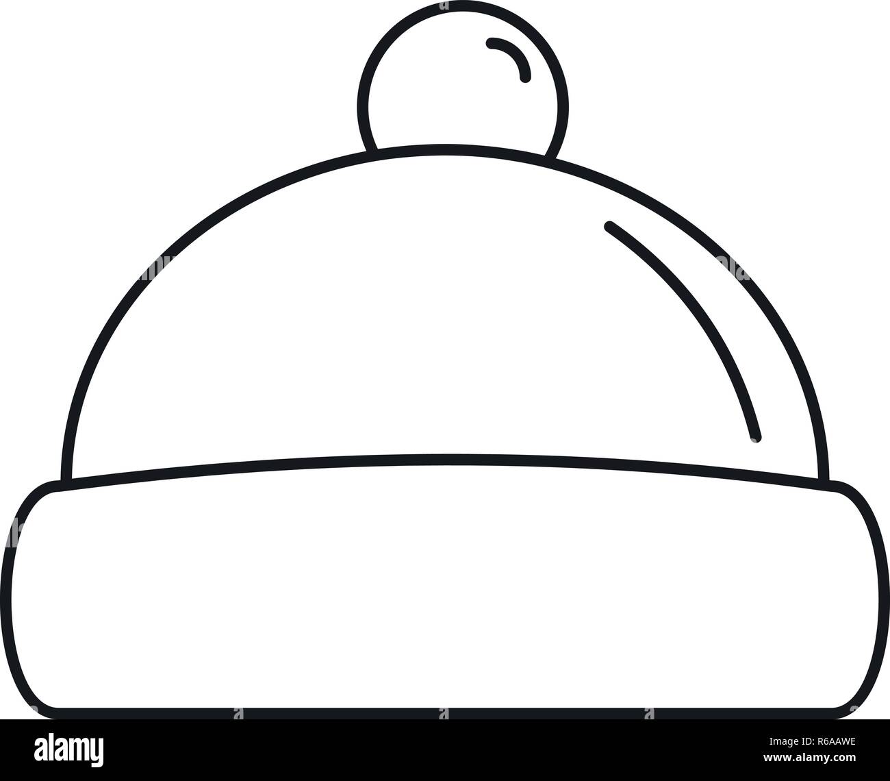 Beanie hat icon. Outline beanie hat vector icon for web design