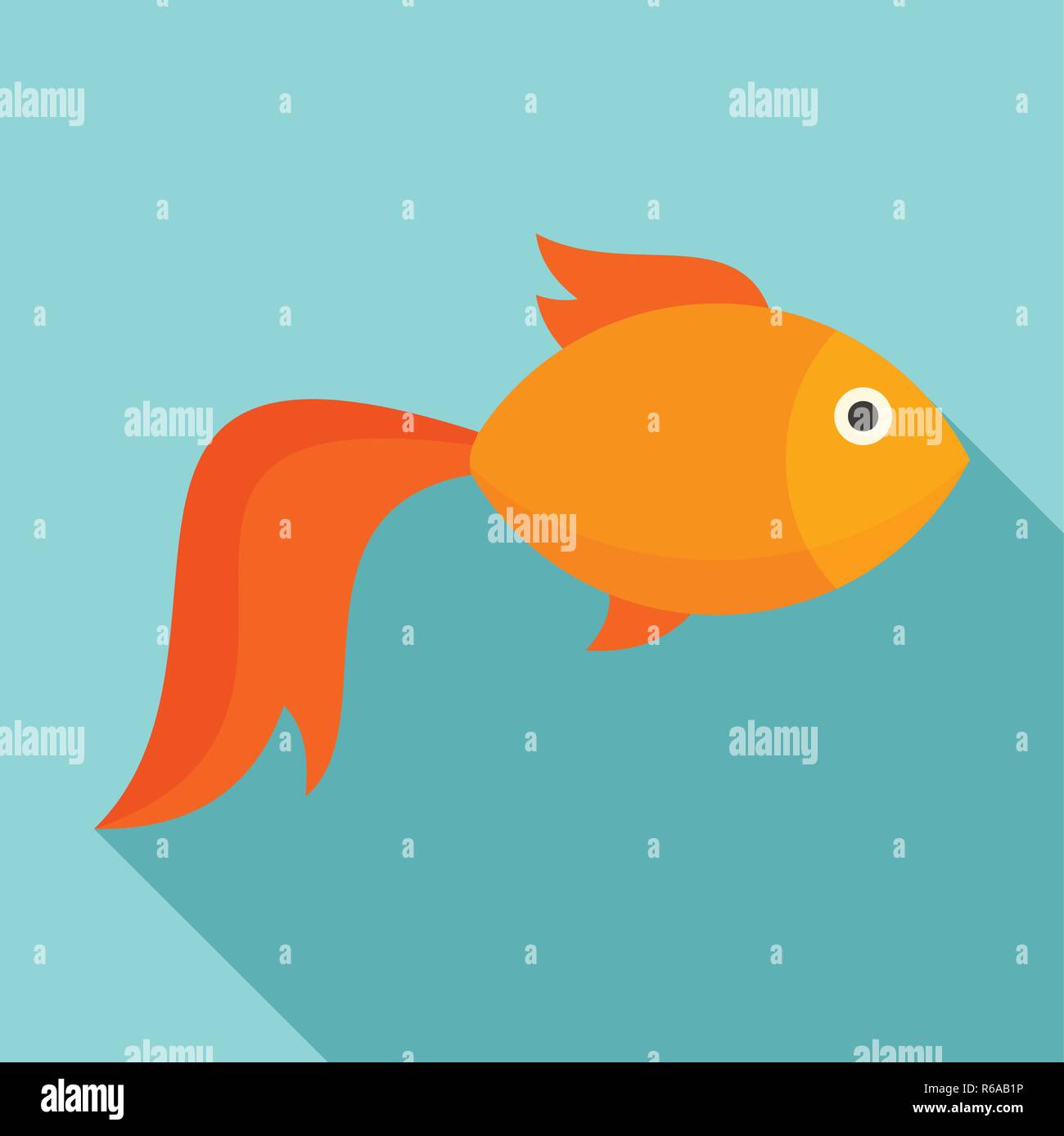 Gold fish icon. Flat illustration of gold fish vector icon for web design  Stock Vector Image & Art - Alamy