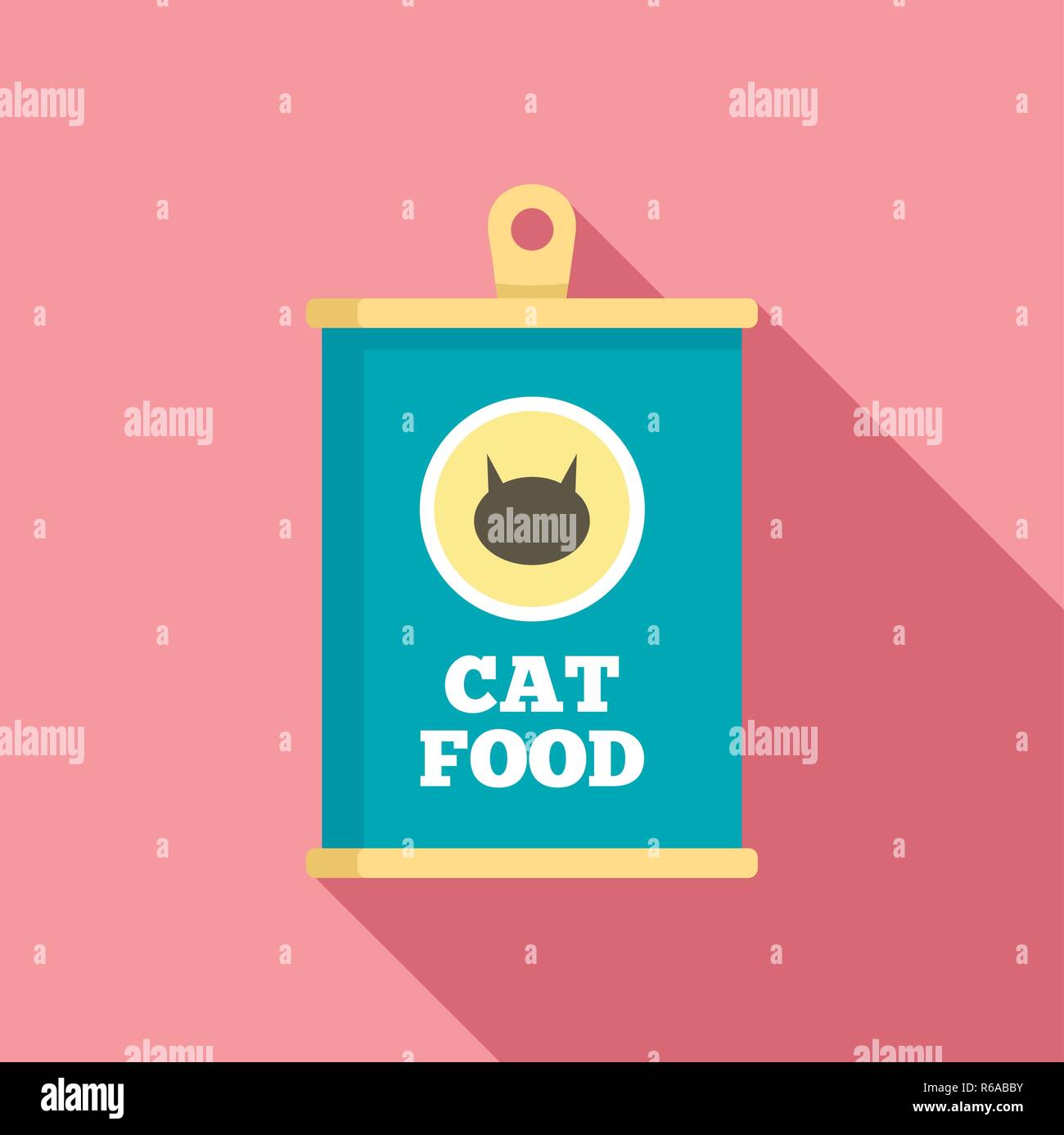 Cat food icon. Flat illustration of cat food vector icon for web design ...