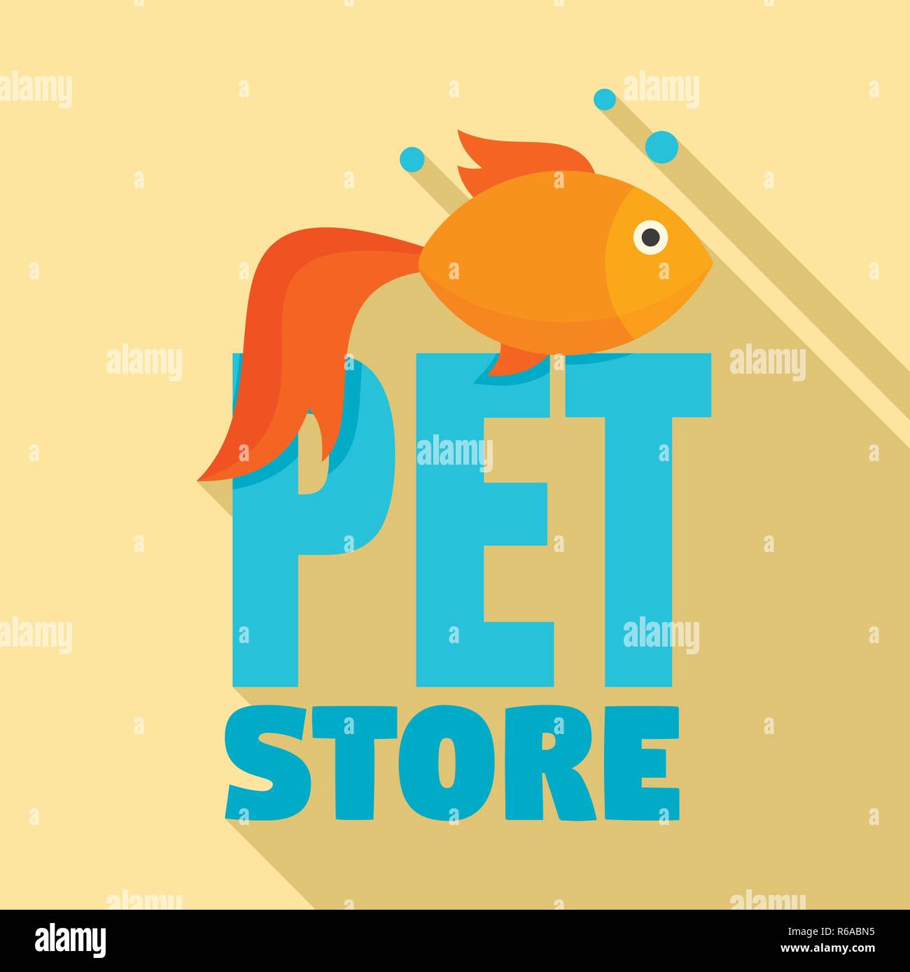 Fish Pet Store Logo Flat Illustration Of Fish Pet Store Vector