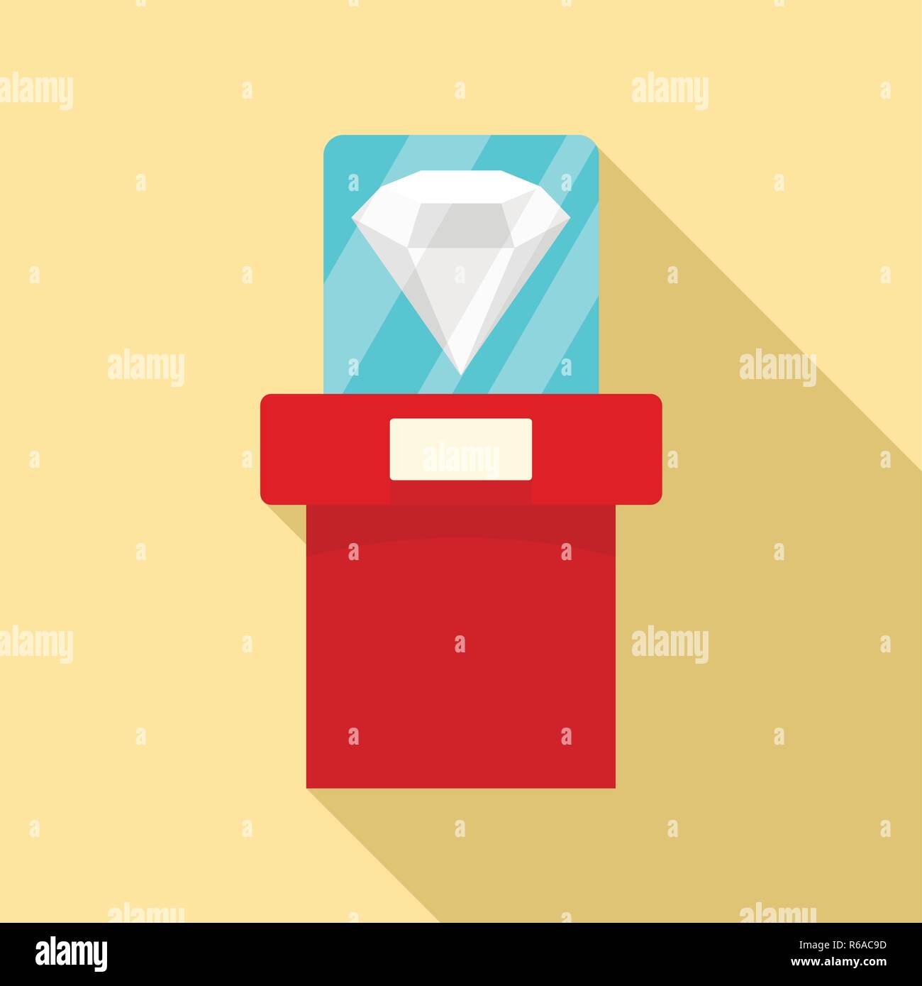 Big museum diamant icon. Flat illustration of big museum diamant vector icon for web design Stock Vector