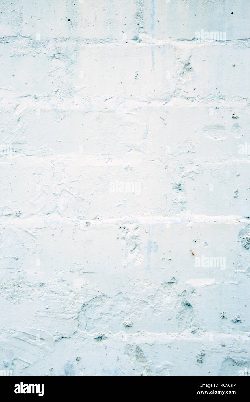 White bricks with plaster background. White texture Stock Photo