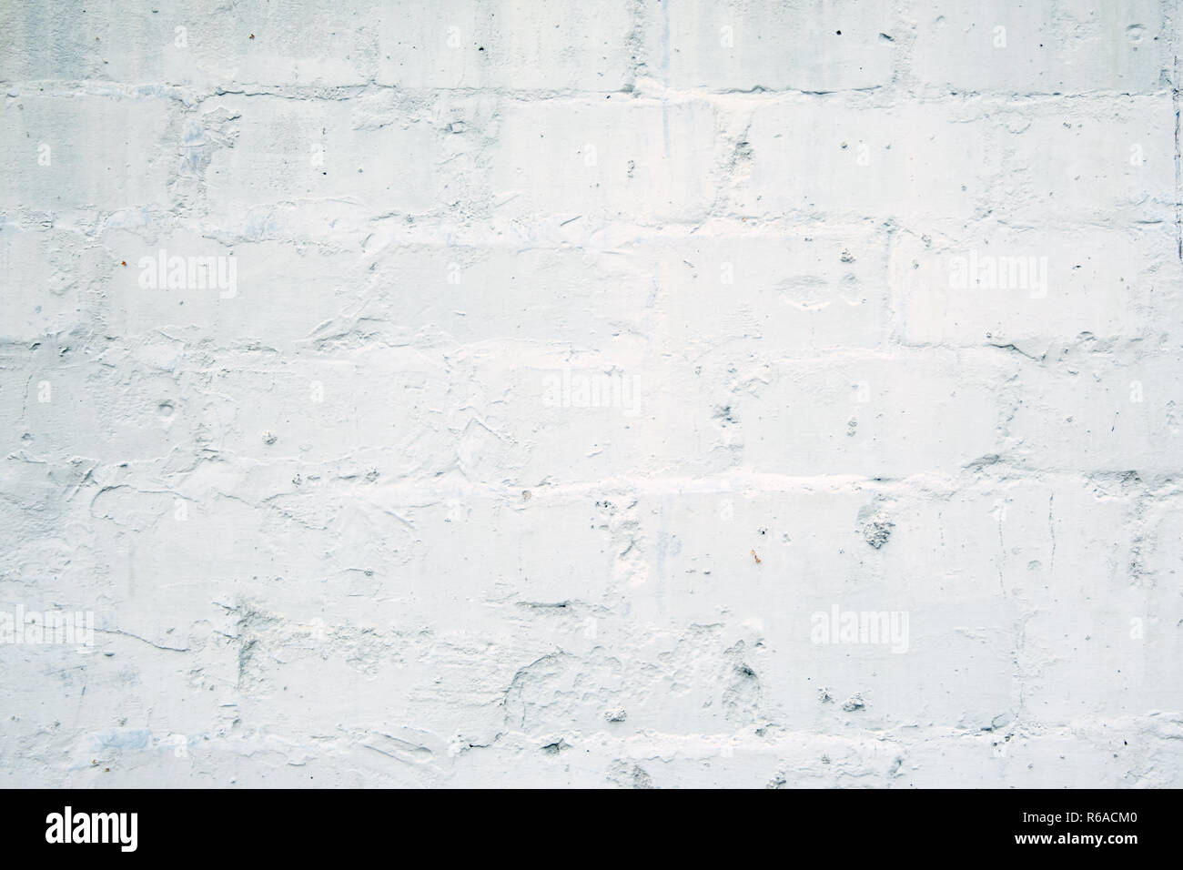 White bricks with plaster background. White texture Stock Photo