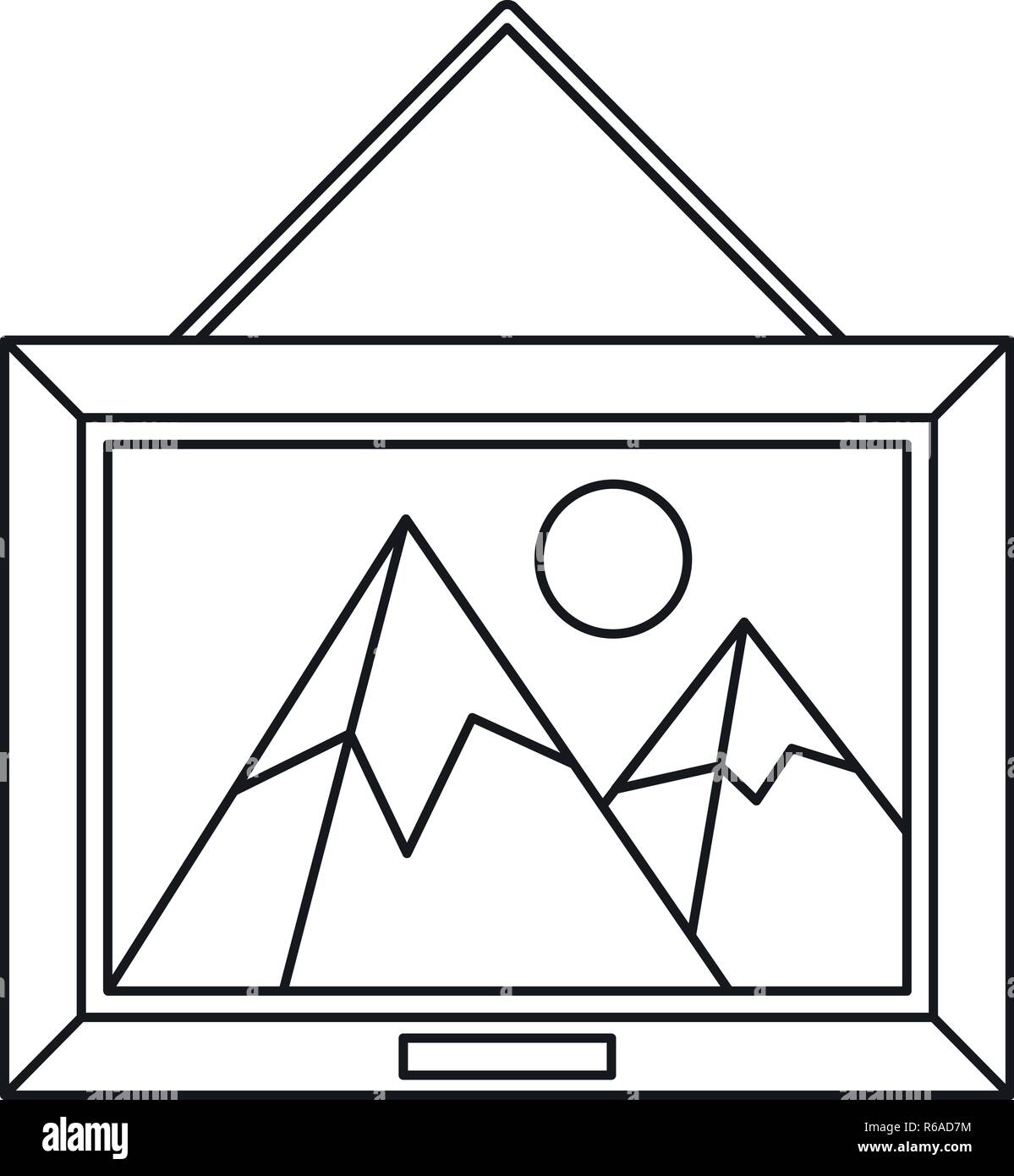 Museum art picture icon. Outline museum art picture vector icon for web ...