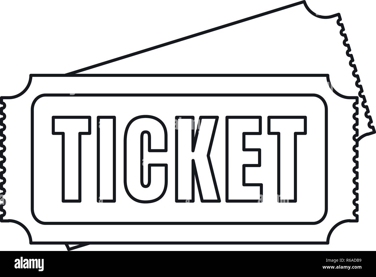 Museum ticket icon. Outline museum ticket vector icon for web design ...