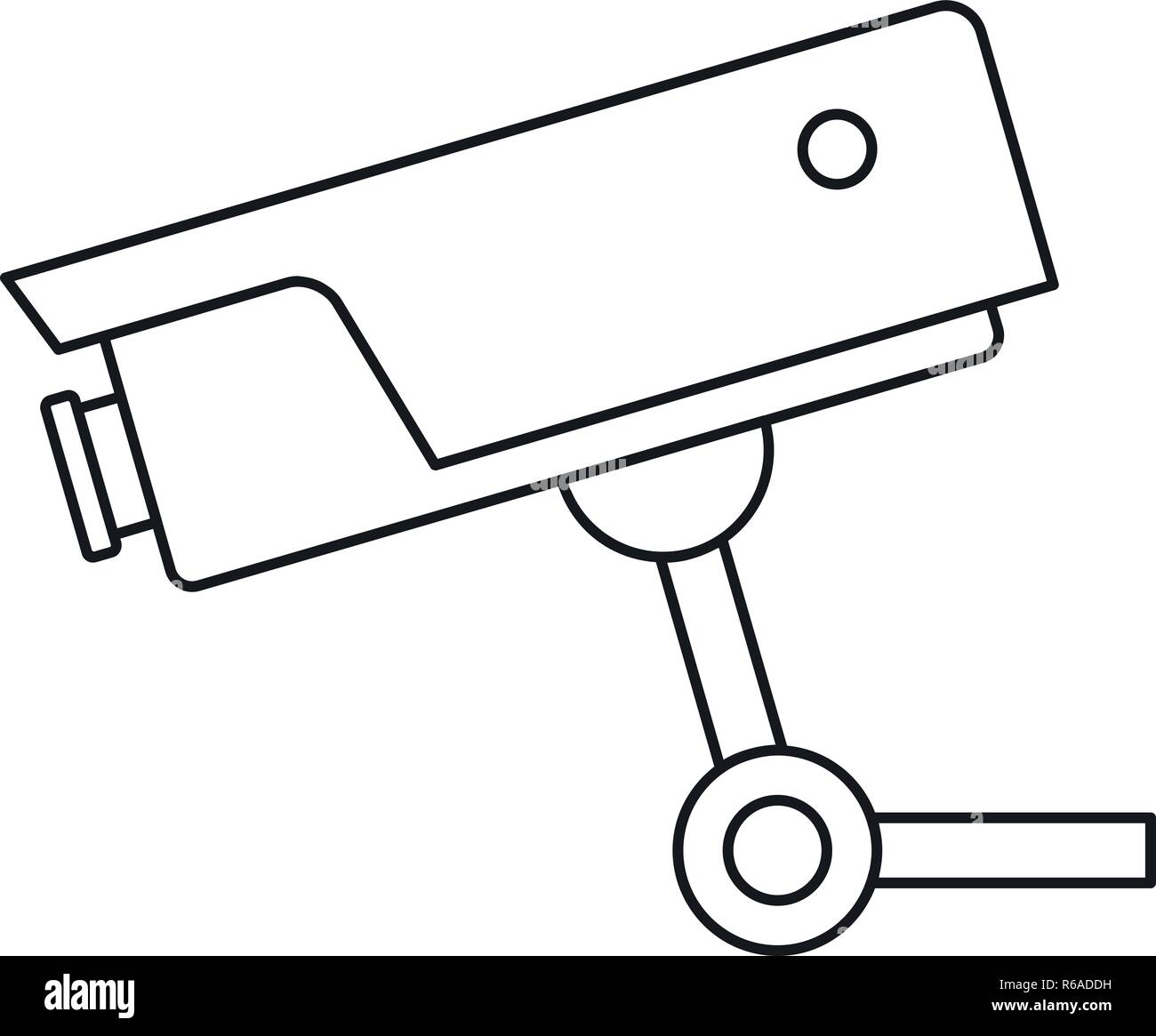 Security camera icon. Outline security camera vector icon for web ...