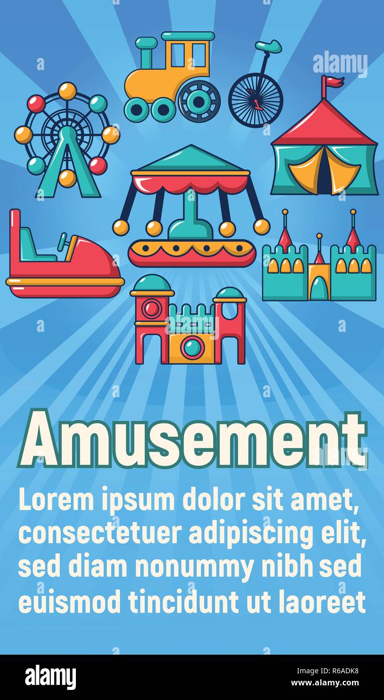 Amusement concept banner, cartoon style Stock Vector Image & Art - Alamy