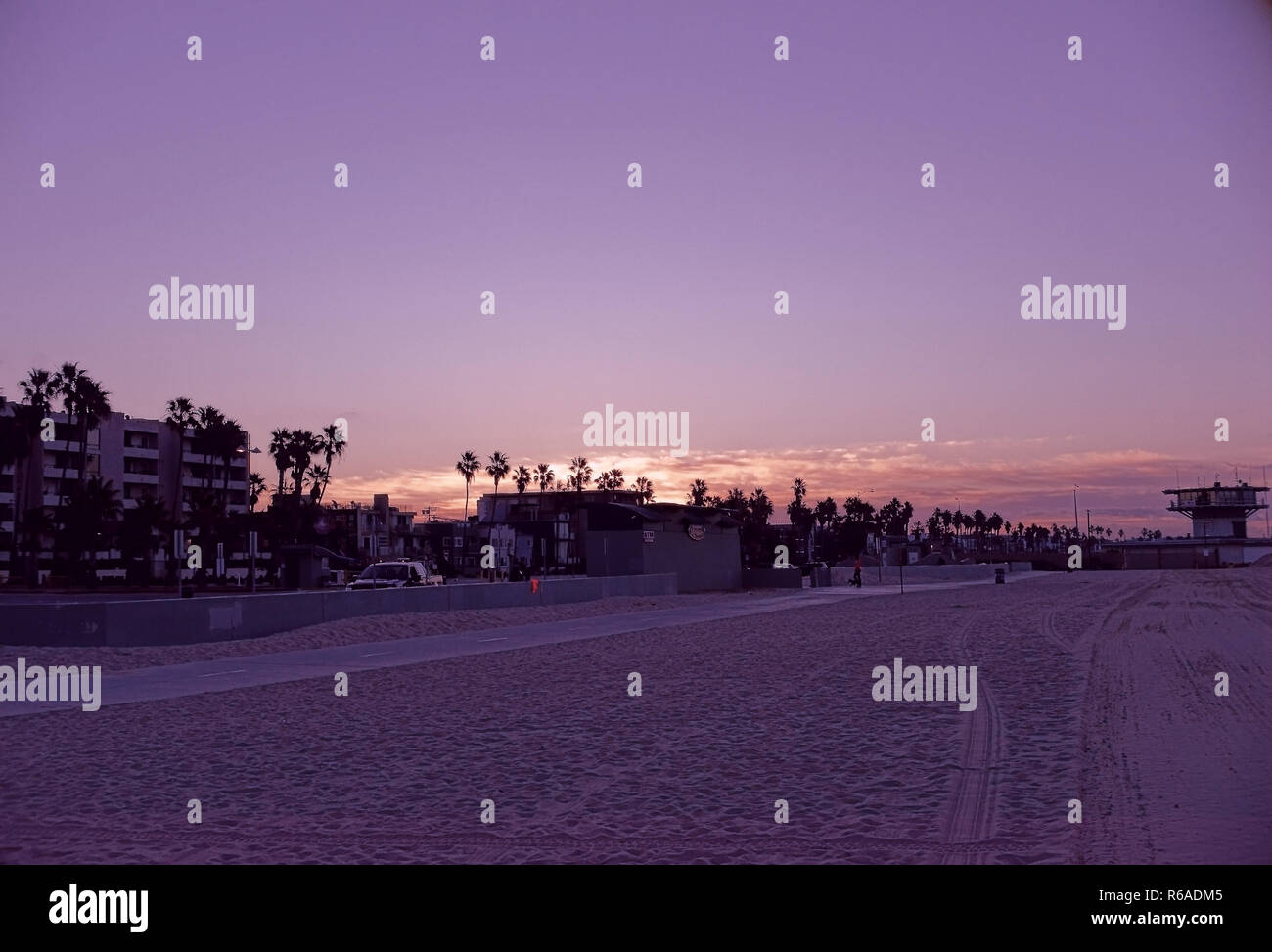 Watchtower Venice Beach Stock Photo Alamy