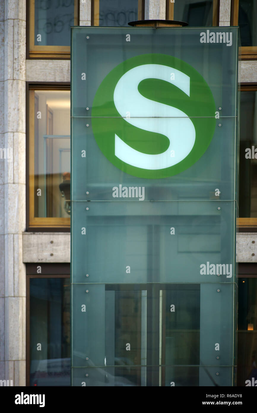 S-Train Station Sign Stock Photo - Alamy