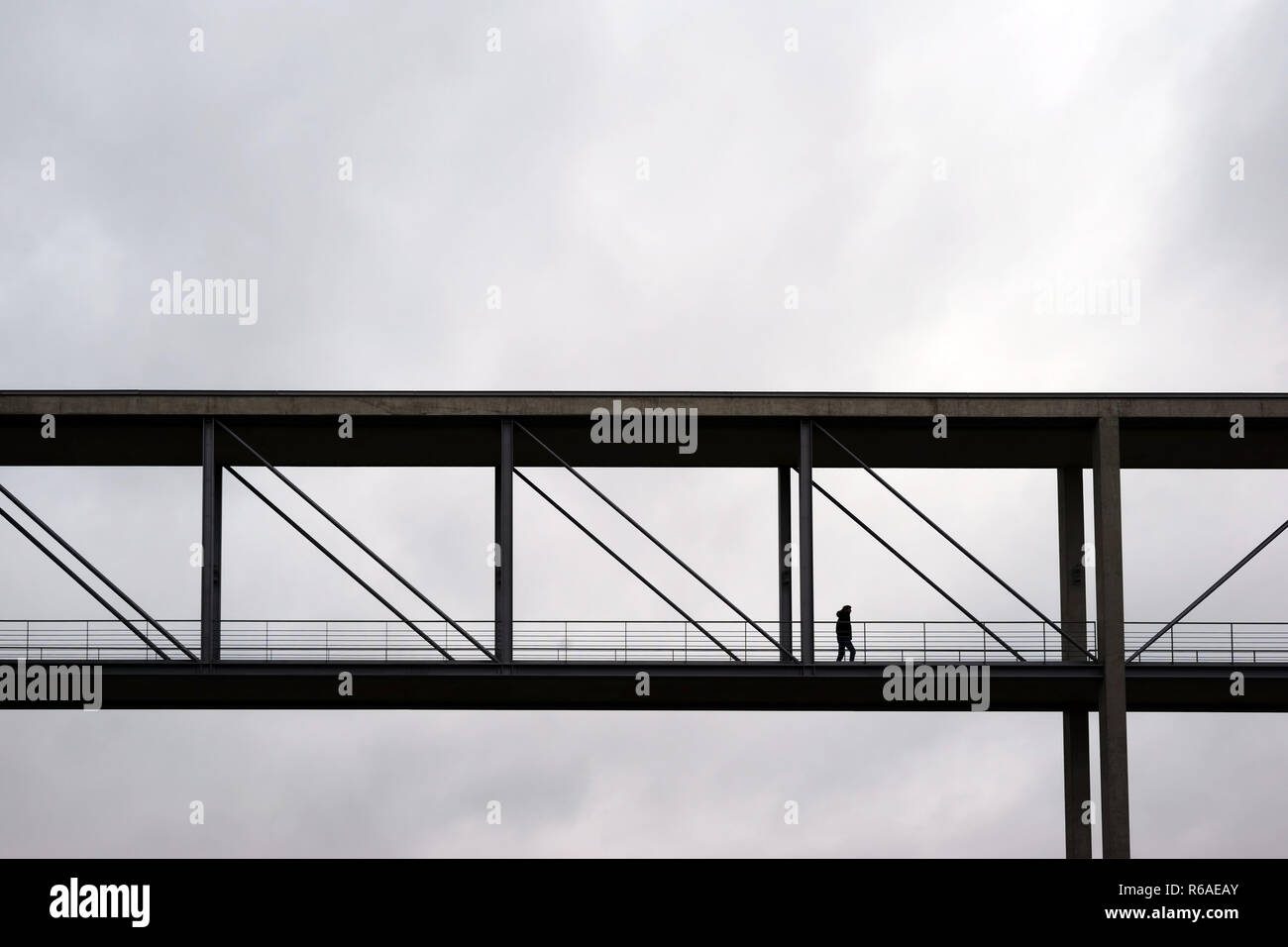 Marie-Elisabeth-Lueders-Bridge Berlin Stock Photo