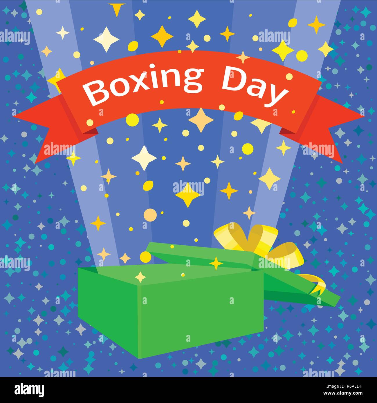 Happy boxing day concept background, flat style Stock Vector Image ...