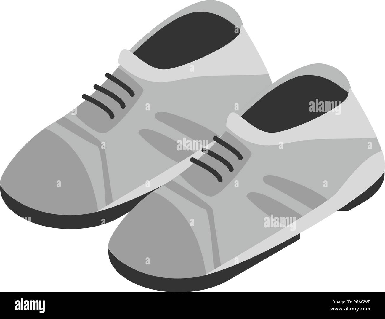 Grey shoes icon, isometric style Stock Vector