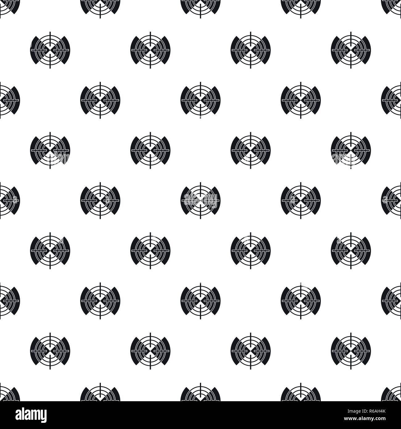 Cross gun aim pattern seamless vector repeat geometric for any web design Stock Vector