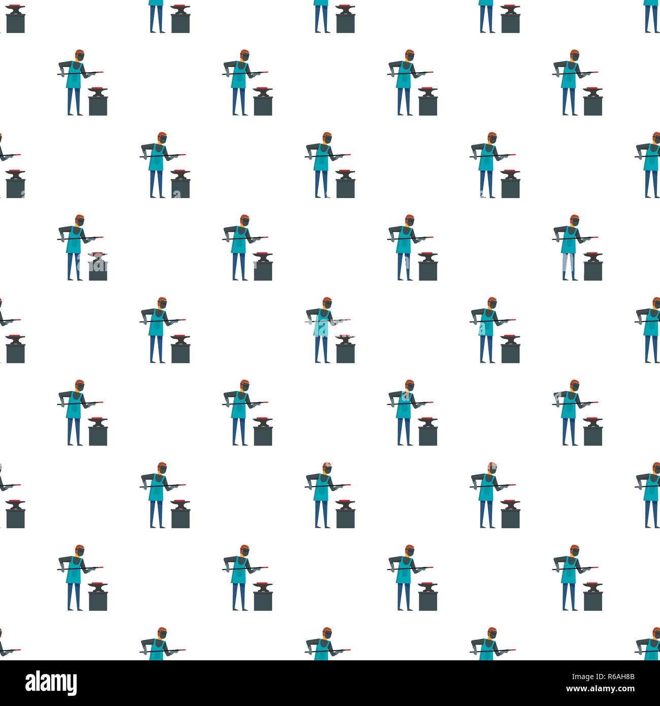 Blacksmith pattern seamless vector repeat for any web design Stock Vector
