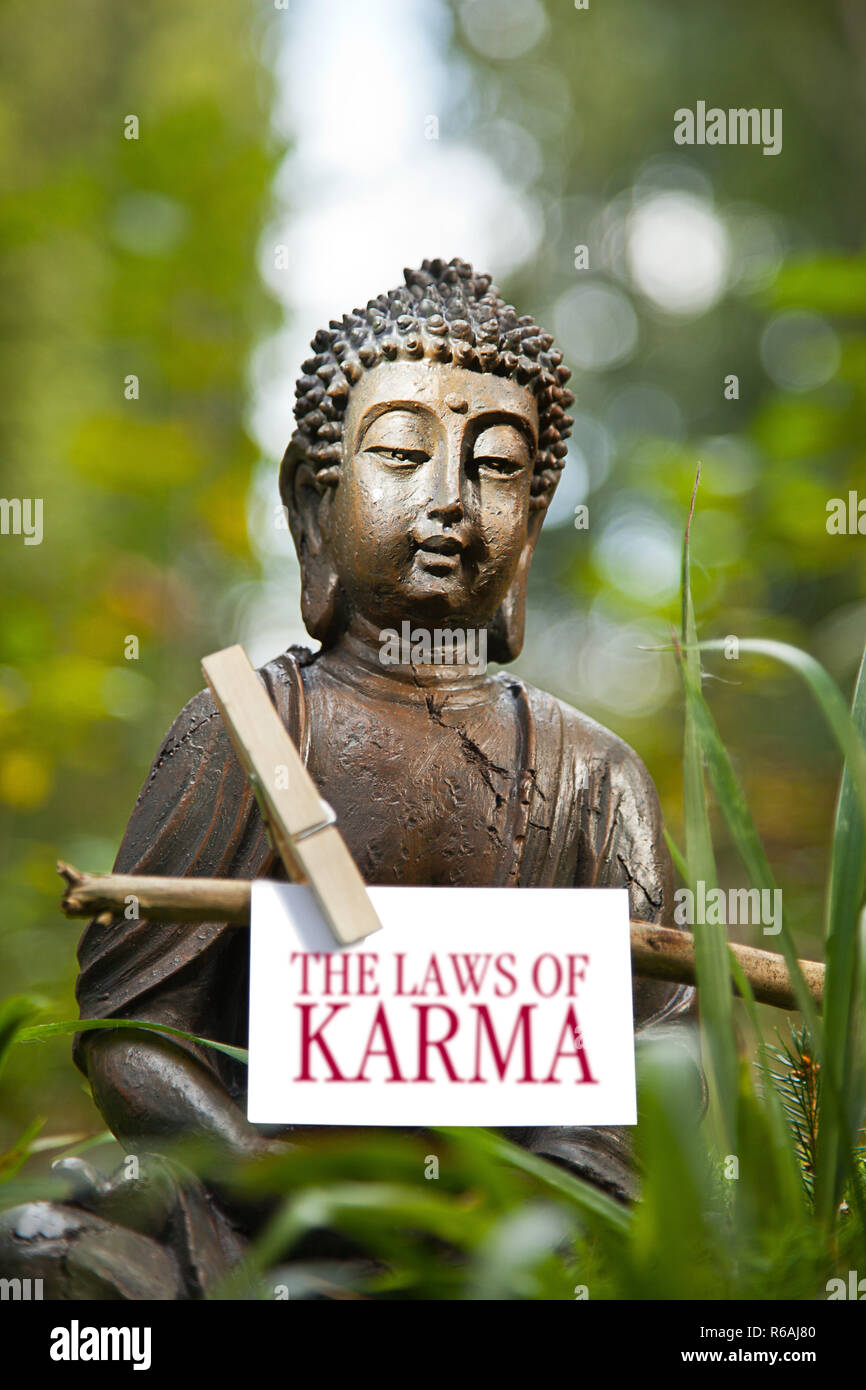 the laws of karma Stock Photo