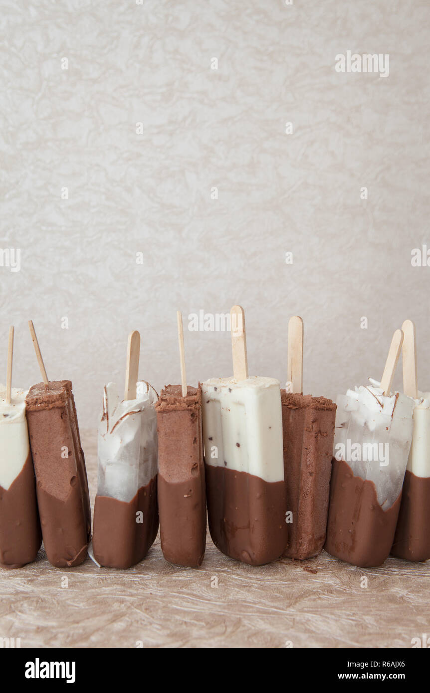 Ice Cream Popsicles Stock Photo Alamy