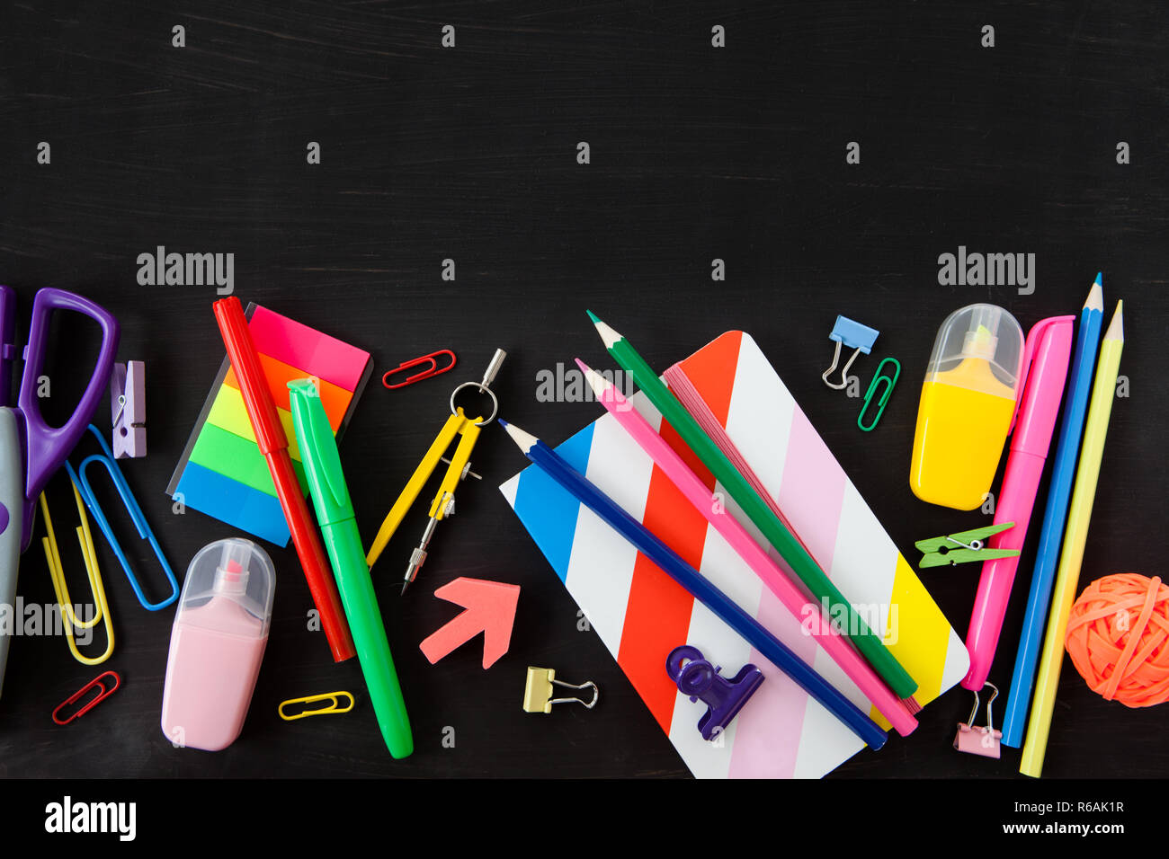 Colorful School  Office Supplies Stock Photo