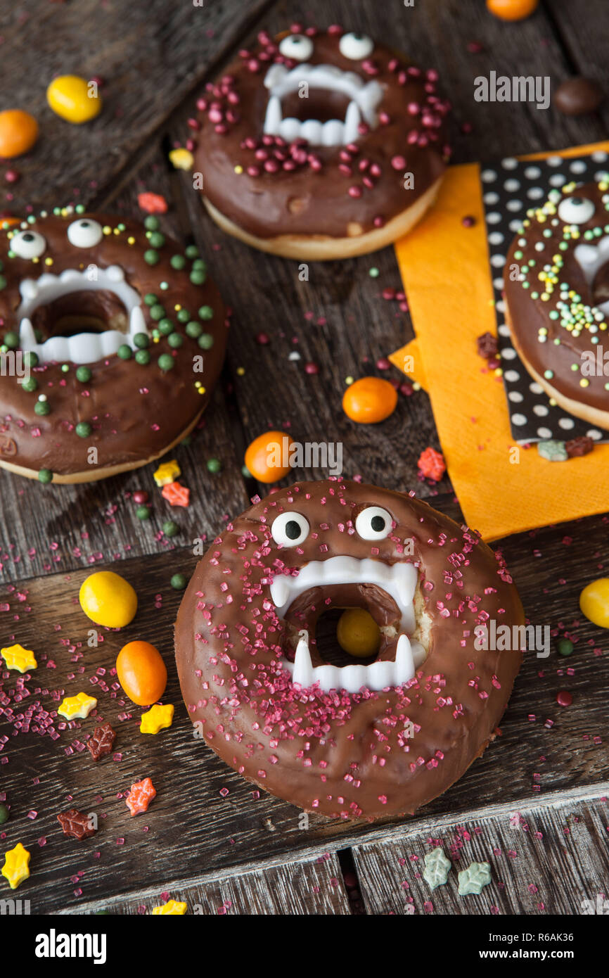 Scary Halloween Donuts Stock Photo - Alamy
