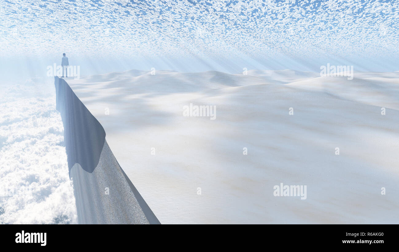 Man standing on cliff ledge hi-res stock photography and images - Alamy