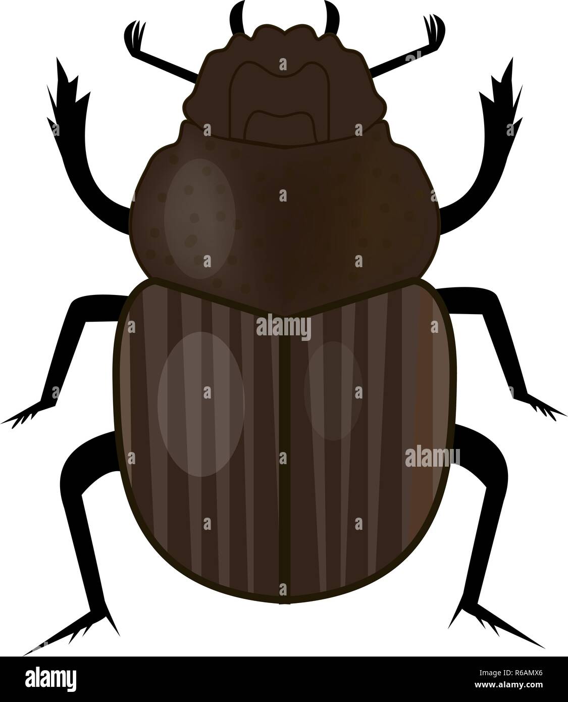 Scarab Beetle Insect Icon Flat Style Symbol Of Ancient Egypt Isolated On White Background Vector Illustration Stock Vector Image Art Alamy