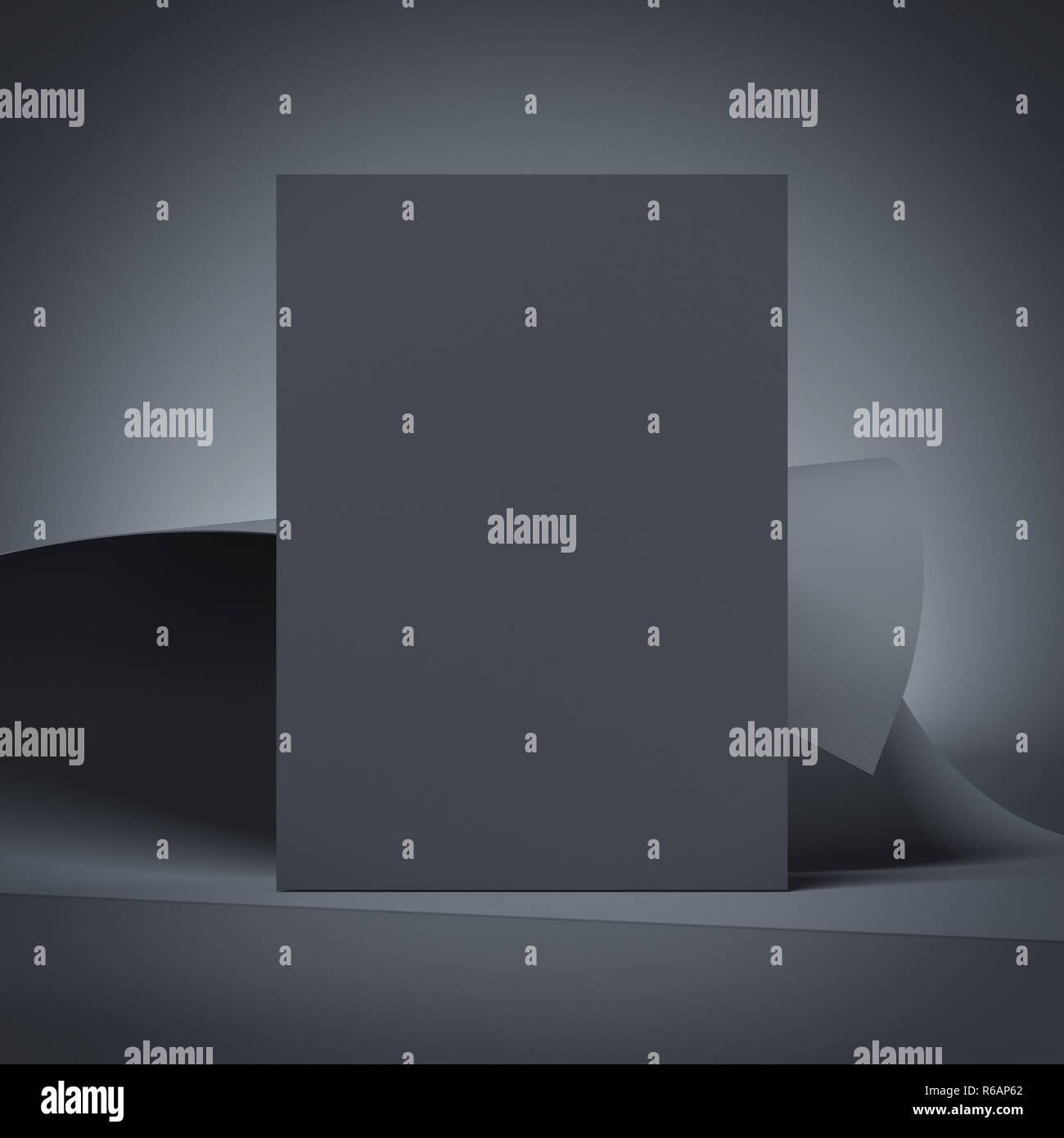 Dark gray picture frame. 3d rendering Stock Photo Alamy