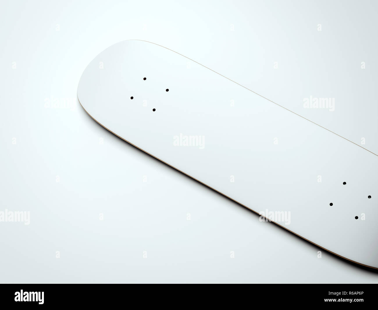 Blank white skateboard deck. 3d rendering Stock Photo Alamy