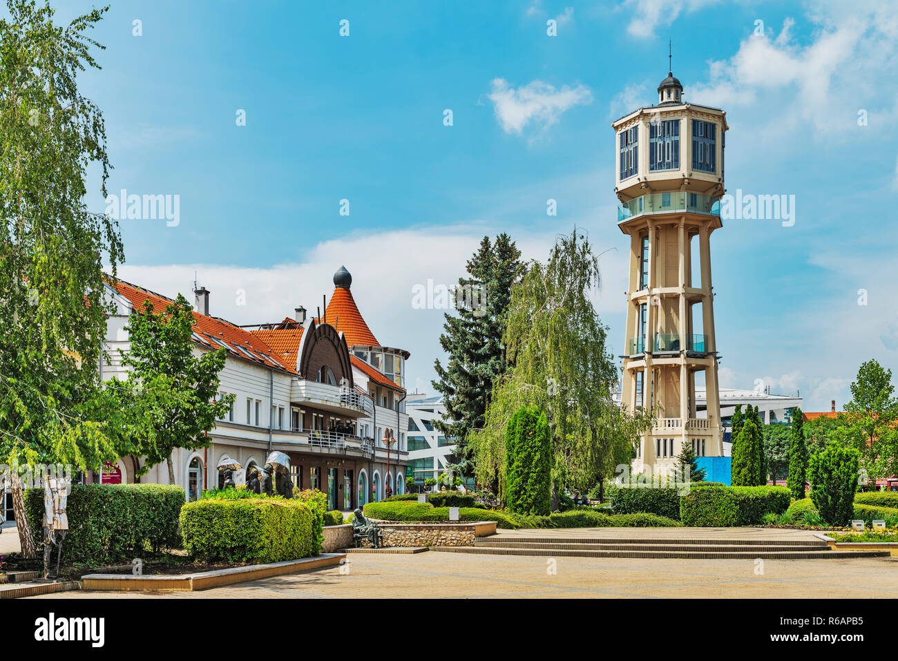 The water tower in Siofok was built in 1912, Siofok, Somogy county, South Transdanubia, Hungary, Europe Stock Photo