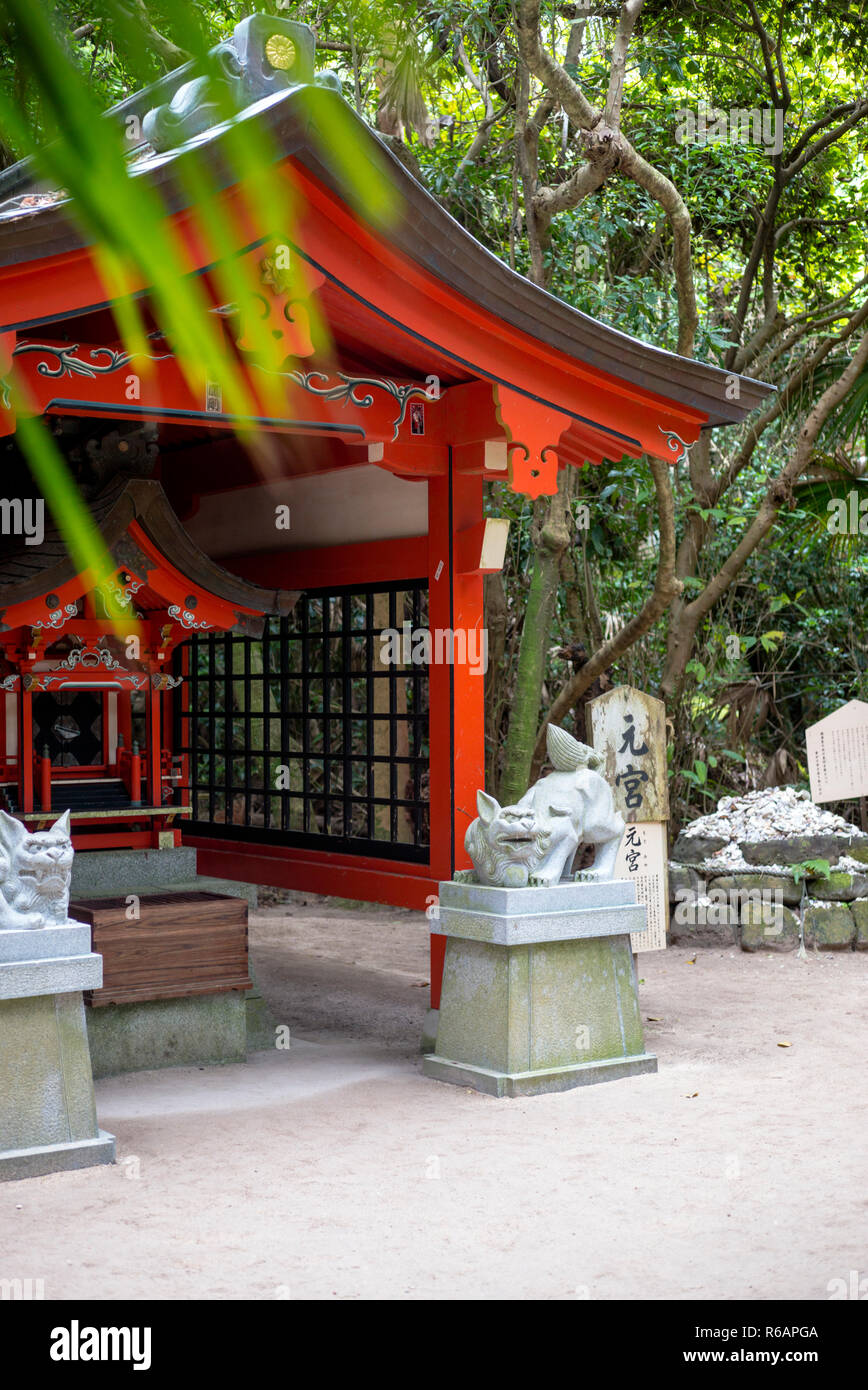 The inner sanctuary of Aoshima Shrine, Miyazaki, Miyazaki Prefecture, Japan Stock Photo