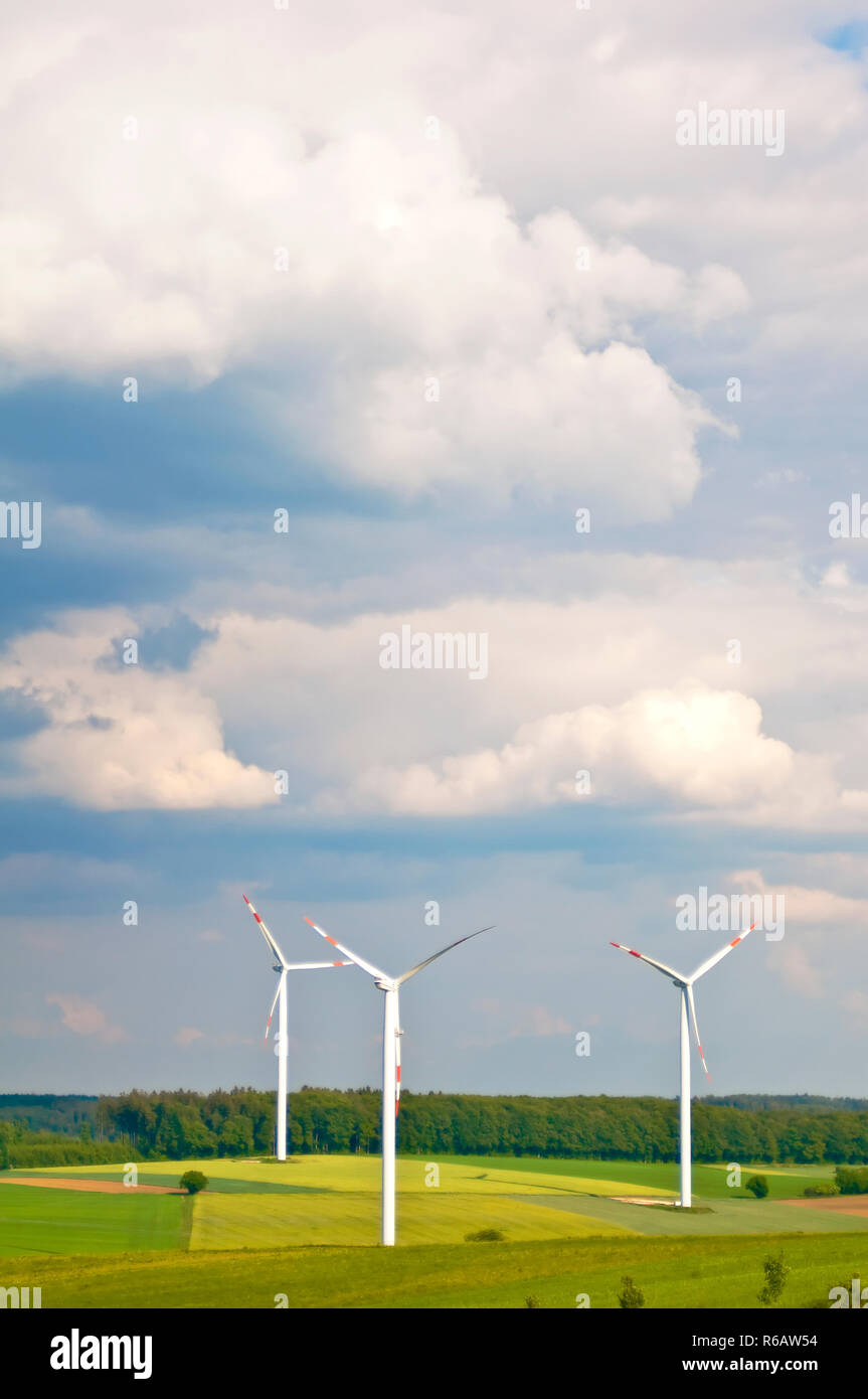 Wind Wheel In Germany Stock Photo - Alamy