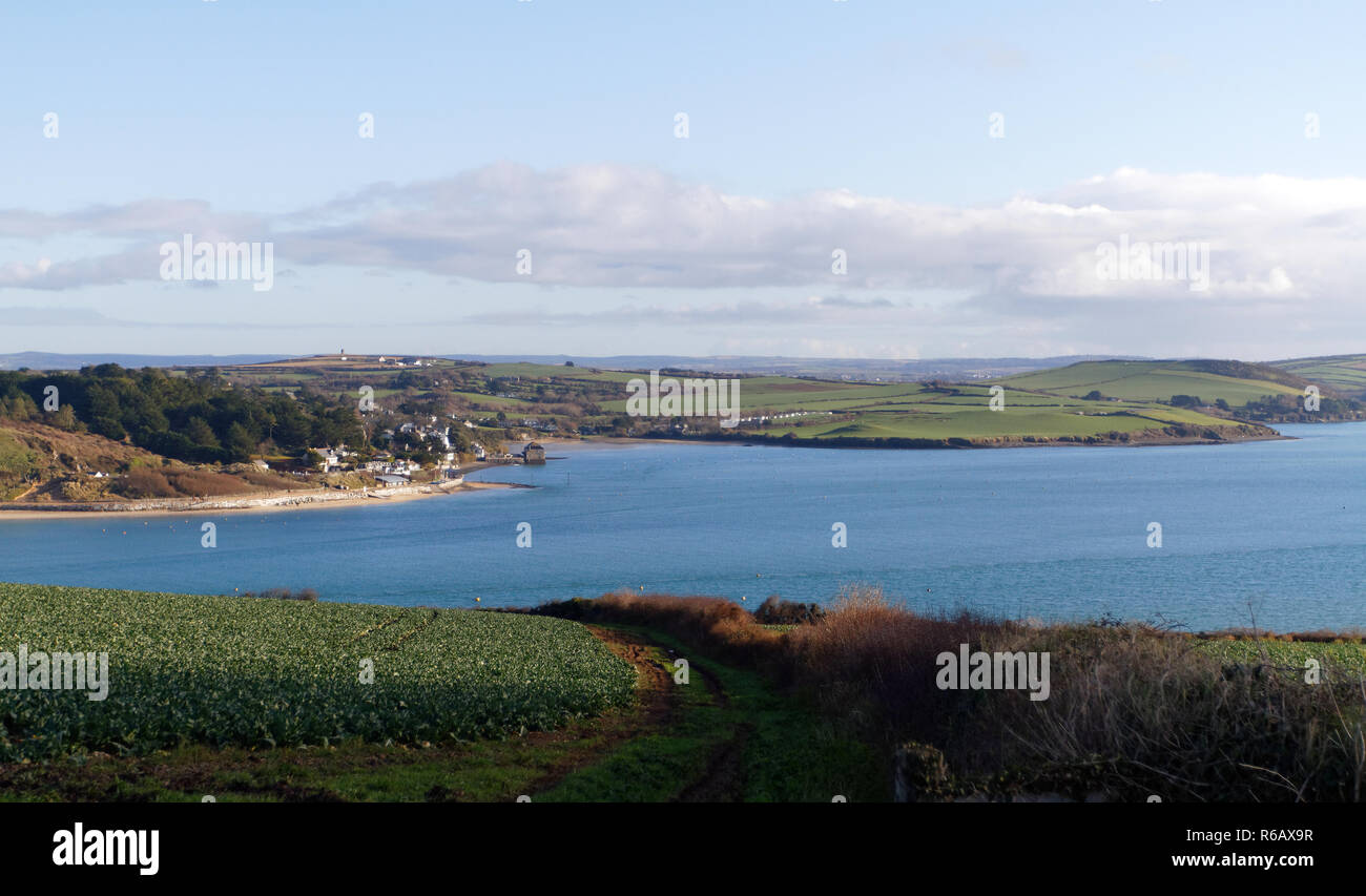 Historic abbey house at harbour side padstow hires stock photography