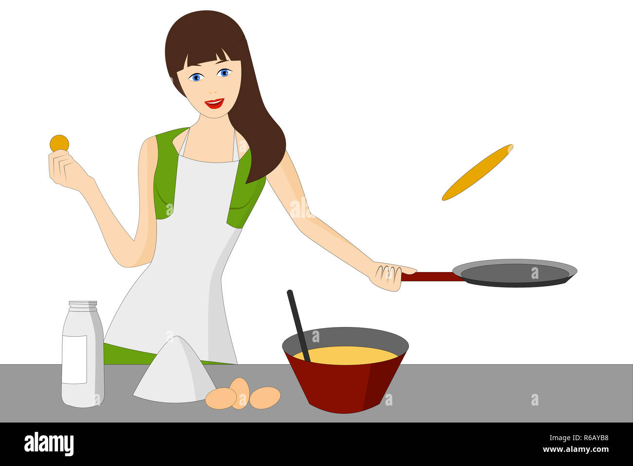 Woman and pancake and toss hires stock photography and images Alamy