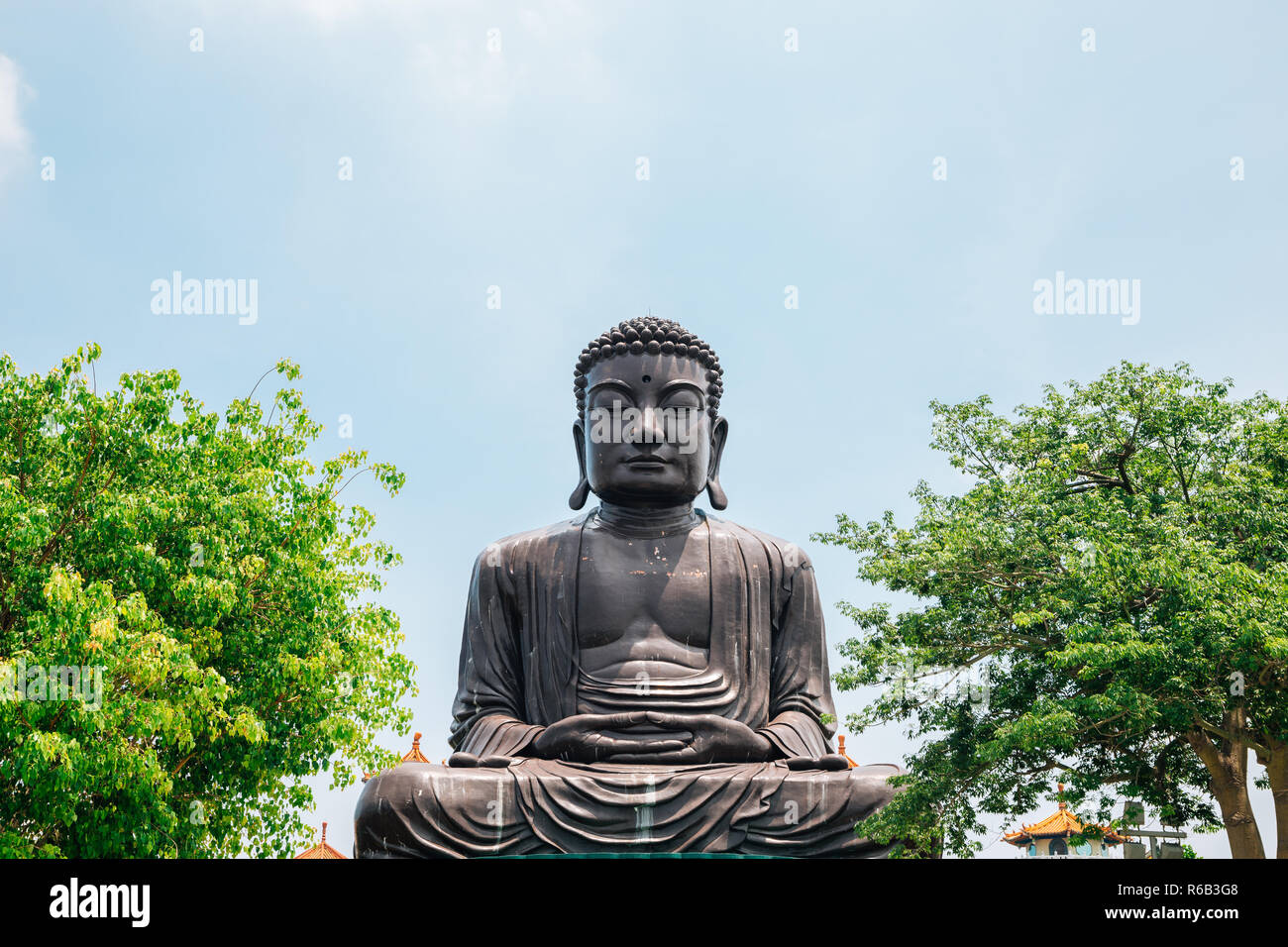 Buddha Statue at Bagua Mountain Baguashan in Changhua, Taiwan Stock